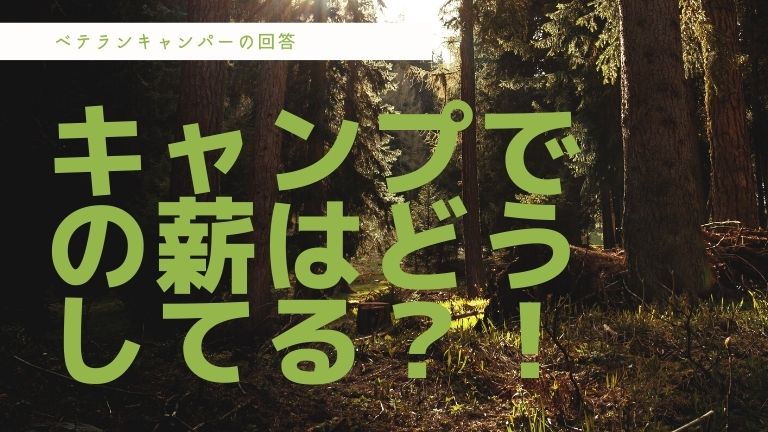 キャンプでの薪はどうしてる？ベテランキャンパーの回答！