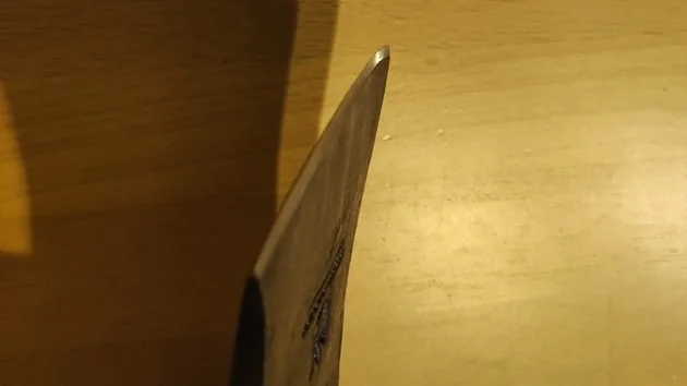 ハスクバーナ手斧の刃の仕上がり